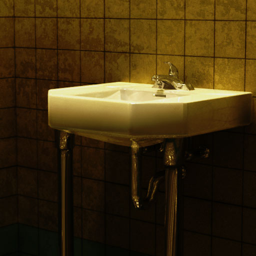 Computer rendered image of a sink